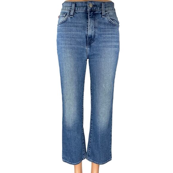 Hudson Denim - Hudson Women's Blue High Waisted Flared Bootcut Denim Cropped Jeans Size 25